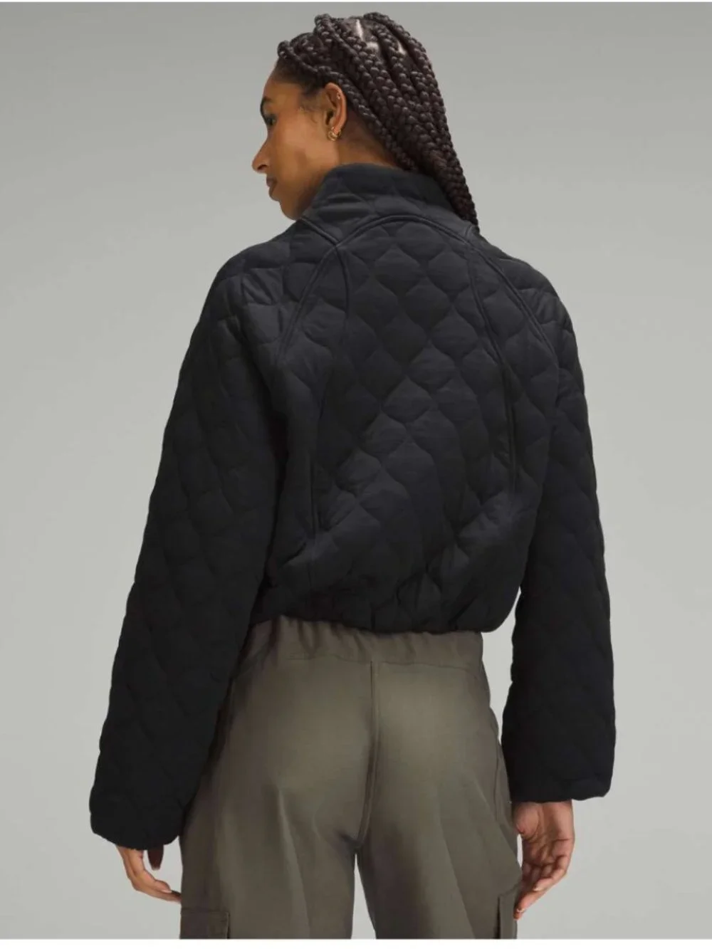 Lululemon NWT Quilted Bomber Jacket Black Size 8